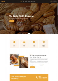 粗粮面包美食网站模板