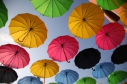 户外雨伞装饰天幕图片