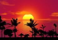 巴厘岛日落景观图片