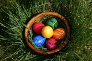 草丛里的复活节彩蛋图片