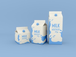 牛奶包装样机模板设计