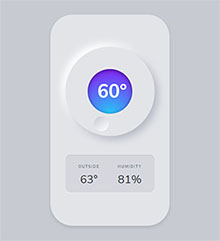 CSS3恒温器温度设置交互特效