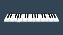 纯CSS3黑白钢琴键盘特效