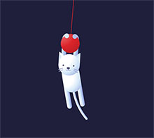 吊挂着的猫咪CSS3动画特效