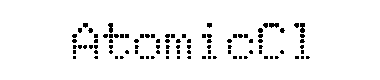 Atomic clock radio字体