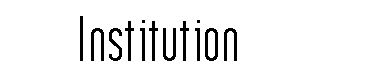 Institution字体
