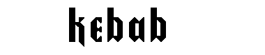 Kebab字体