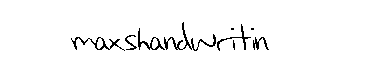 Maxshandwritin字体