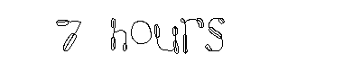 7 hours字体