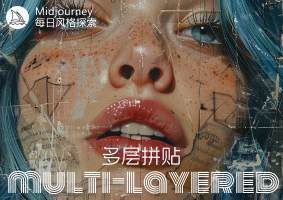 【Midjourney 关键词分享】多层拼贴画风格：探索AI艺术的新视角