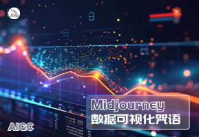 midjourney每日素材：数据可视化背景图