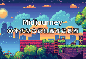 【Midjoourney】80年代复古街机游戏壁纸 | 背景图设计