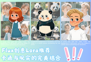 Flux【Lora推荐】极具创意！卡通与现实的完美结合