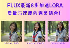 FLUX 最新8步加速Lora，质量与速度完美的结合