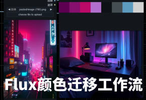 ComfyUI插件分享：颜色提取插件，Flux颜色迁移