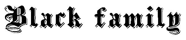 Black family字体