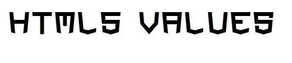 HTML5 Values字体