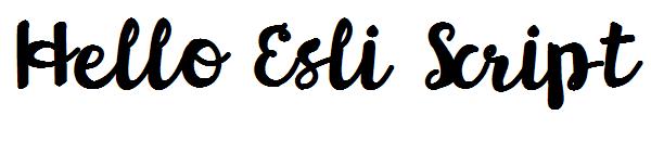 Hello Esli Script字体