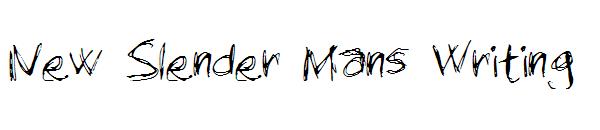 New Slender Mans Writing字体