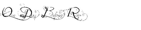 One Day Before Rain字体