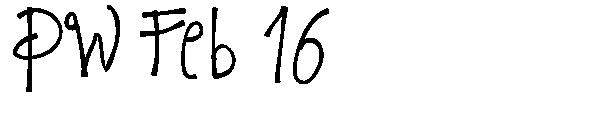PW Feb 16字体