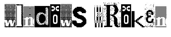 Windows Broken字体