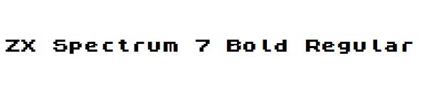 ZX Spectrum 7 Bold Regular字体