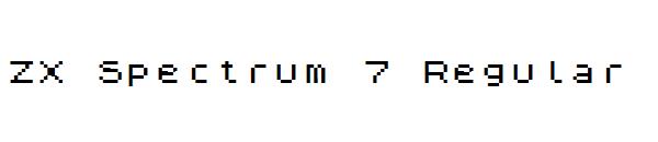 ZX Spectrum 7 Regular字体