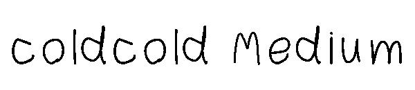coldcold Medium字体