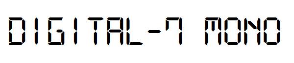 Digital-7 Mono字体