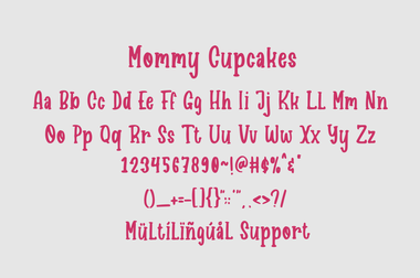 Mommy Cupcakes字体