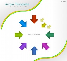 彩色箭头网站模板flash动画