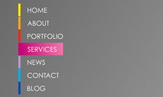 七色滑动伸缩flash菜单按钮