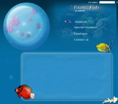 蓝色海底世界flash网页模板