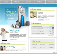 音乐公司动感flash网站模板