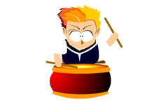 卡通人物打鼓flash动画