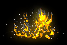 爆炸时冒出的火焰flash动画