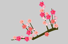 粉红色的梅花flash动画