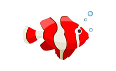 红色金鱼吐水泡flash动画