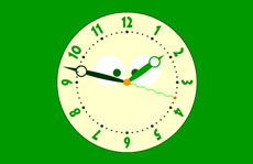 绿色创意flash时钟动画