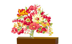 彩绘鲜花植物flash动画素材