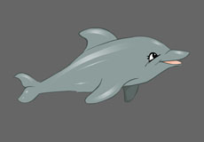 矢量鲸鱼游动flash动画
