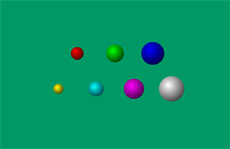七颗彩色小球碰撞flash动画