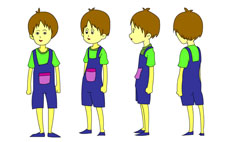 穿背带裤的小男孩flash动画