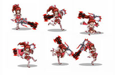 游戏人物女战士flash动画