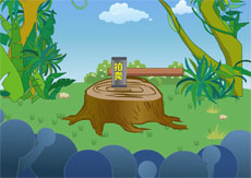 野外砍树树头flash动画
