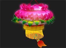 花瓣组成的灯笼flash动画