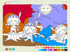 印第安人填色flash游戏