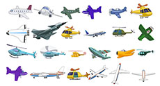 各种飞机造型flash动画