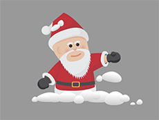 圣诞老人与雪flash动画